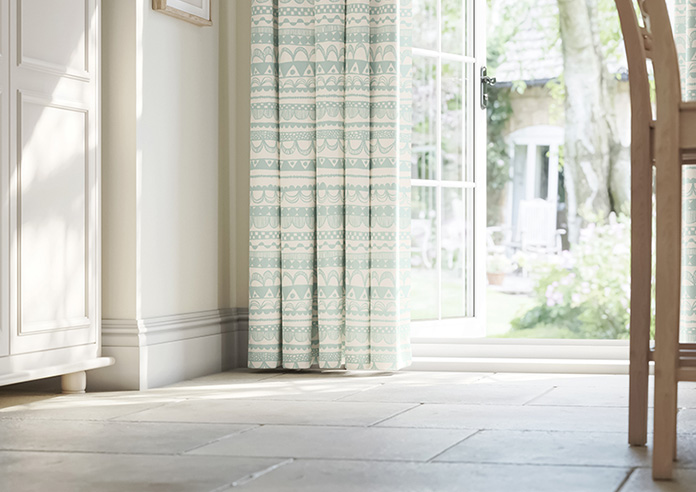 Bohemian, Crystal Blue - Made to Measure Curtains - Image 5